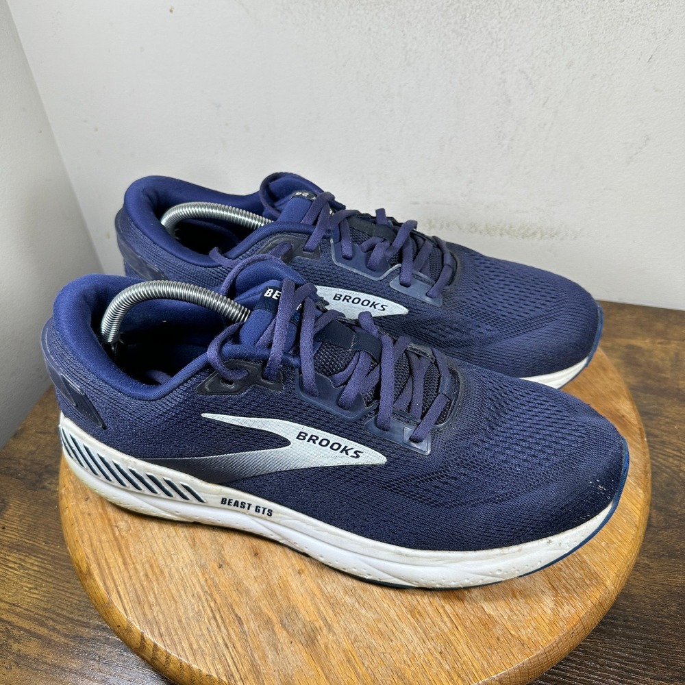 Brooks Beast GTS 24 Mens Navy Blue Running Shoes 1104251D452 Size 12 D